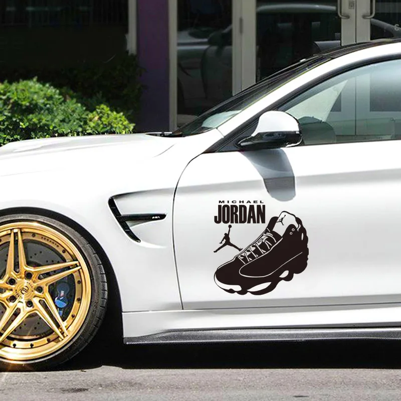 Баскетбольные наклейки air Jordan для автомобильных дверей креативные