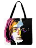 American Pop Art Print Tote Bag For Women Monroe And Hepburn Casual Foldable Shopping Bag Linen Fabric Bag Outdoor Beach Bag ► Photo 3/6