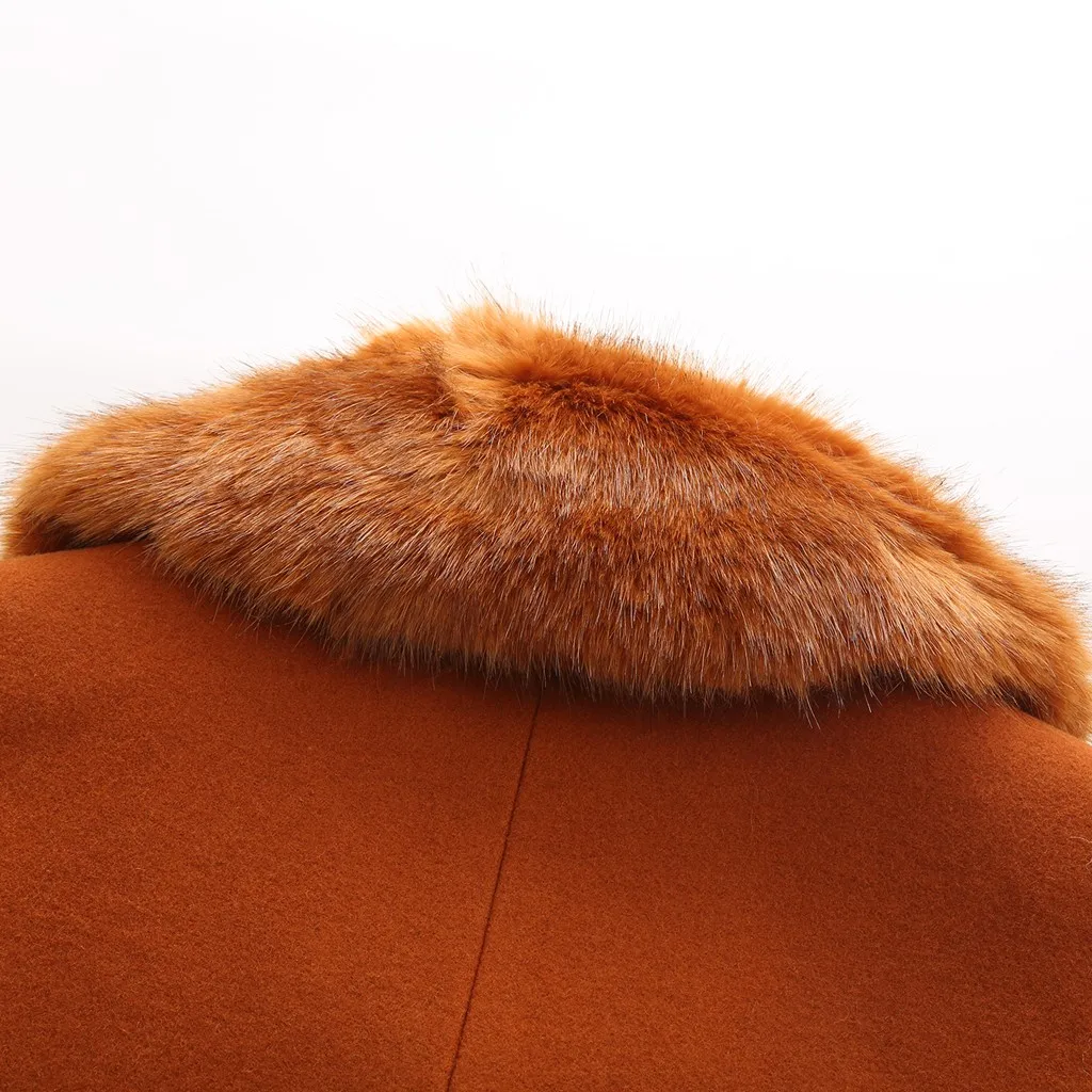 Chaqueta mujer, зимнее пальто для женщин, для работы, одноцветное, винтажное, зимнее, для офиса, с длинным рукавом, на пуговицах, шерстяная куртка, пальто, abrigos mujer invierno