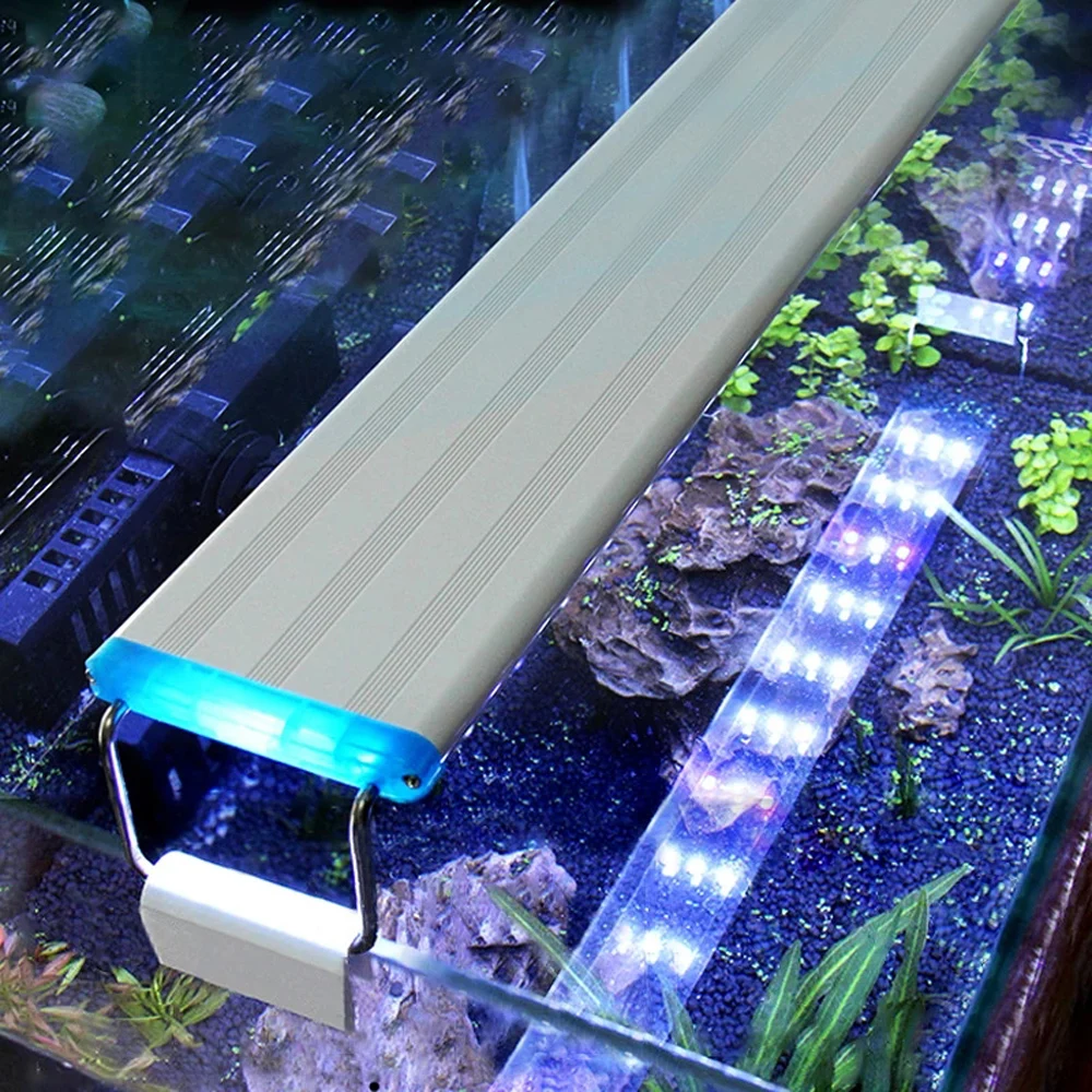 Tanie NICREW Ultra cienkie oświetlenie LED do akwarium lampa roślina wodna 18-75cm rozciągliwa sklep