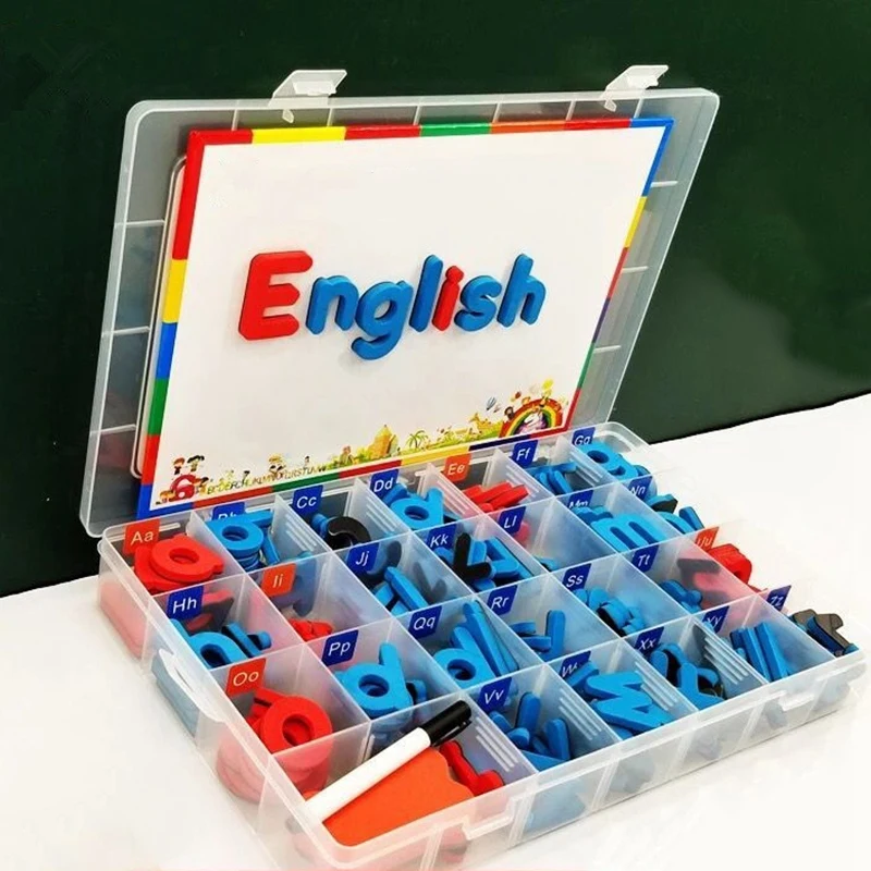  Magnetic English Uppercase Lowercase Letters Refrigerator Stickers Educational Toys English Student - 4000392924992