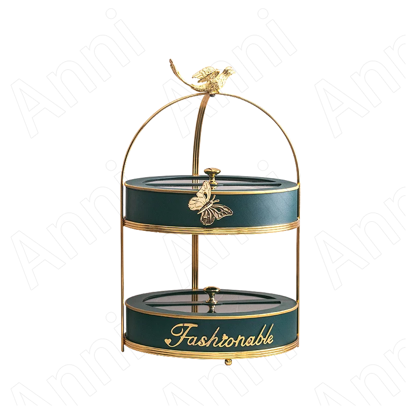 

Креативная позолоченная декоративная тарелка для закусок в виде птиц, Европейский классический металлический искусственный фрукт для дня рождения