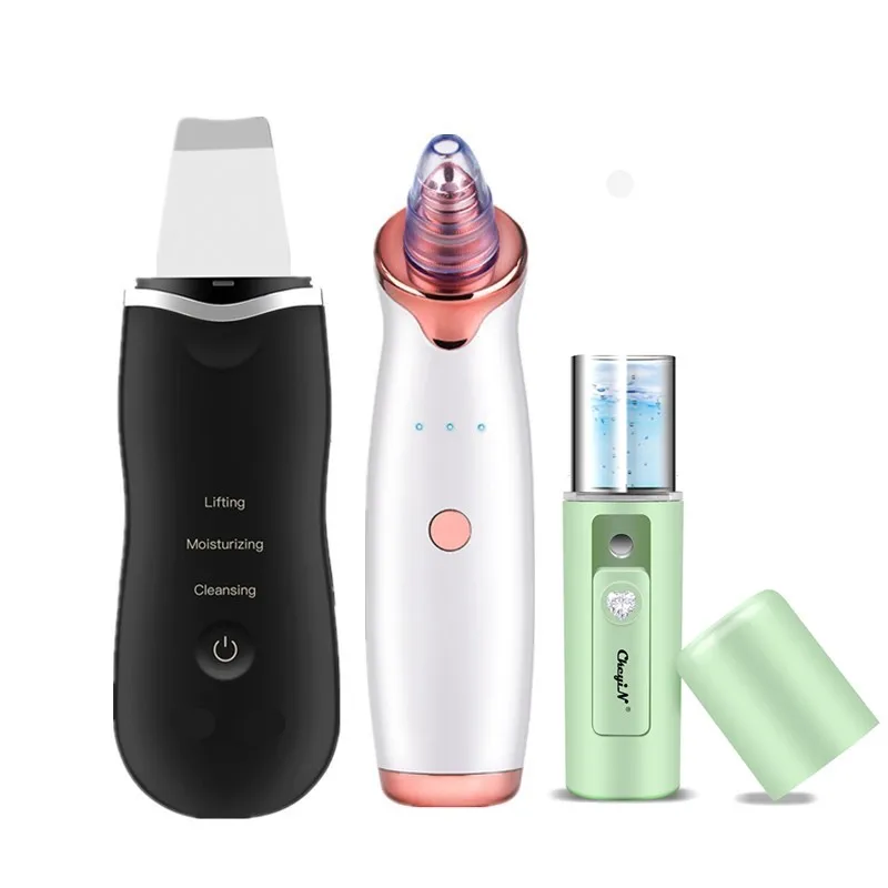 US $25.58 Blackhead Remover Microdermabrasion Vacuum Suction Pore Cleaner Acne Removal Ultrasonic Skin Scrubber Mini Nano Sprayer 50