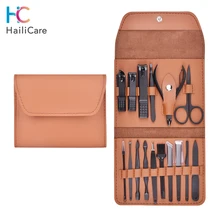 Складные маникюрные инструменты для ногтей из нержавеющей стали, ножницы для кутикулы, педикюрный набор, инструменты для ухода за ногтями, дорожная сумка