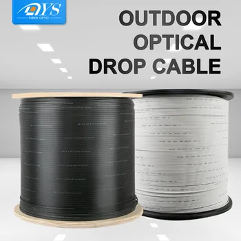Günstig 1000m/roll 1 Core 2 Stahl Draht Indoor G.657A Ftth Kabel Single Mode PVC/LSZH Optische Kabel