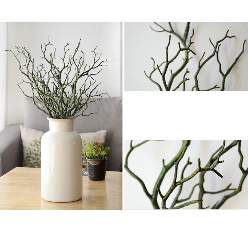 5PCS Plastic Plant Tree Branches Simulation Twig Stem Home Wedding DIY Decor