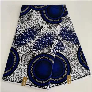 Хлопок настоящий голландский воск tissu Анкара африканская печать батик ткань высокого качества швейный материал для вечернего платья 6 ярдов - Цвет: 7