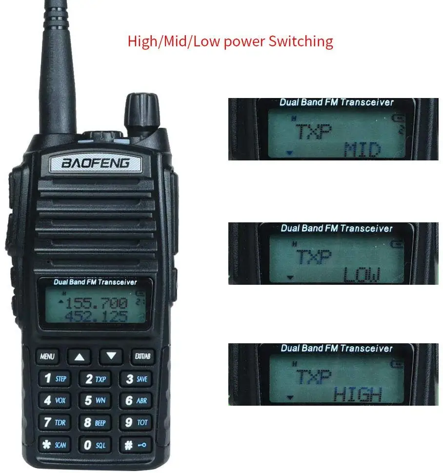 Рация BaoFeng UV 82 Двухдиапазонная 136 174/400 520 МГц FM 8 Вт батарея 2800 мАч|Рации| |