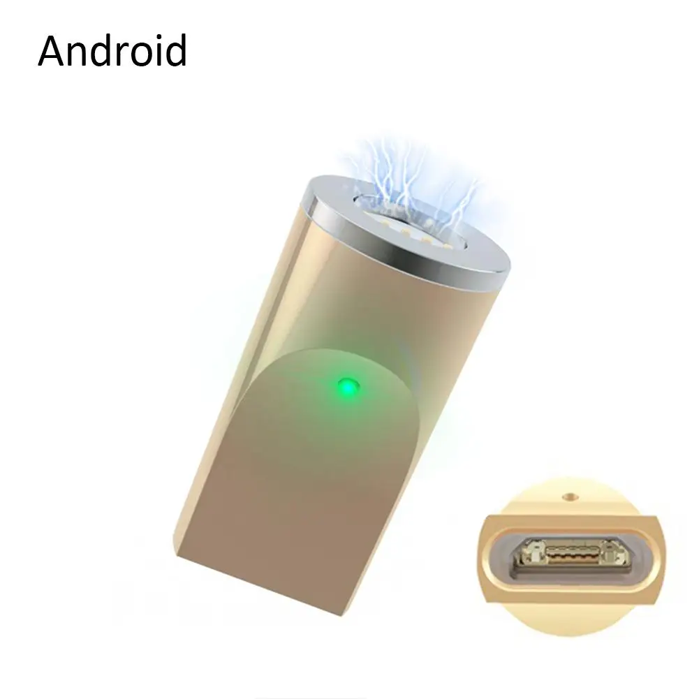 Magnetic Adapter 3A Current Fast Charge Magnetic Converter Three- In- One Adapter IOS Android Type-C Magnetic Transfer Micro U - Цвет: G