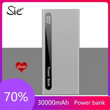 電源銀行30000 2600mahのポータブル外部バッテリー超薄型powerbankデュアルusbの充電器電話