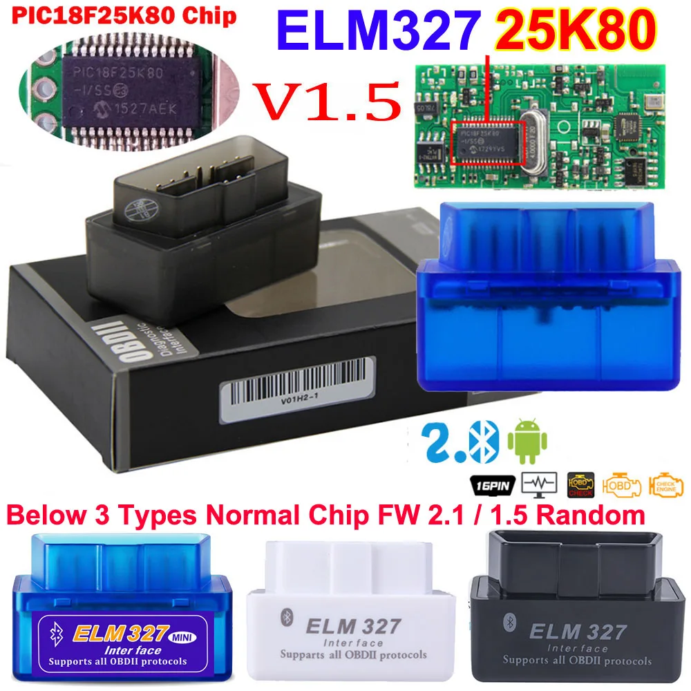 ELM327 OBD2 Code Reader Scanner V1.5 Bluetooth Diagnostic Interface For Android