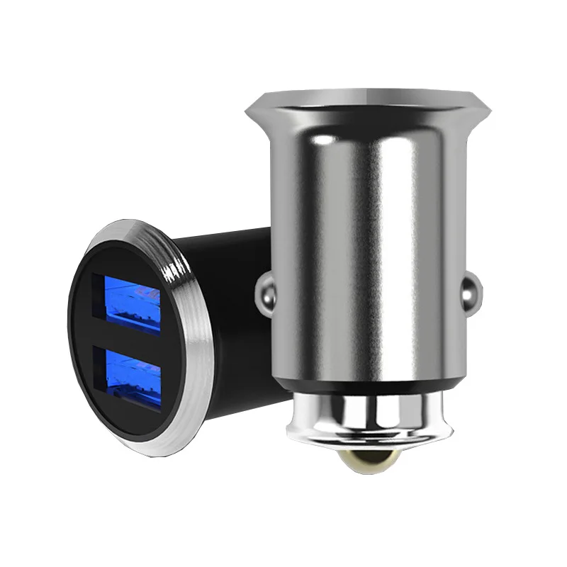 Все металлические USB Автомобильное зарядное устройство для мобильного телефона планшет gps 3.1A быстрое зарядное устройство автомобильное зарядное устройство двойной USB Автомобильное зарядное устройство адаптер