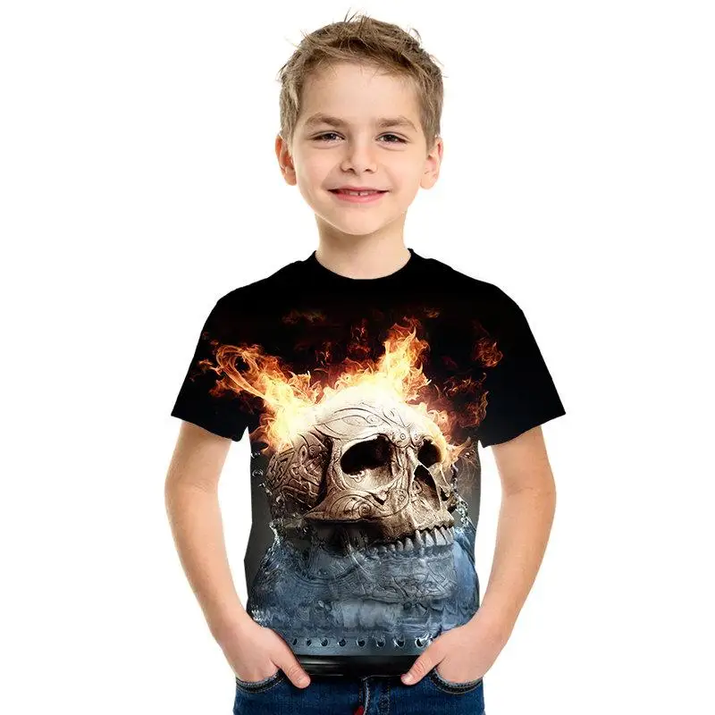 Nuevo Shantou estilo gtico camiseta de los nios 3D impreso Taro nios Топы moda manga corta verano calle ropa de los nios