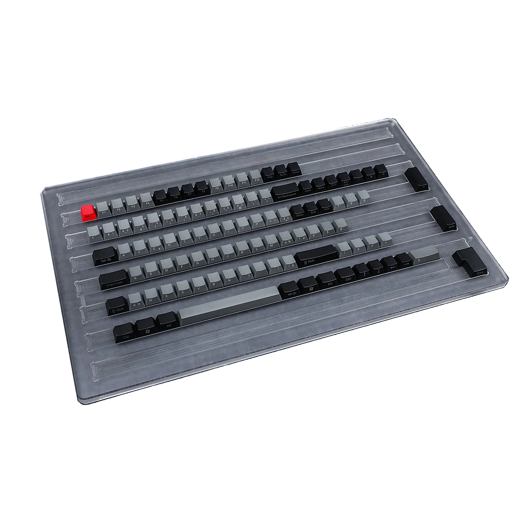 Keycaps de Impressão Lateral para Teclado Mecânico Perfil Oem Francês 105 Key Layout Azerty Pbt Grosso Preto Branco Cinza Dolch