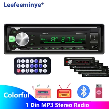 

Single Din Car Radio Stereo with Bluetooth Handsfree Car Audio Receiver with Source Copy Function Multicolor 1 Din FM MP3 Player