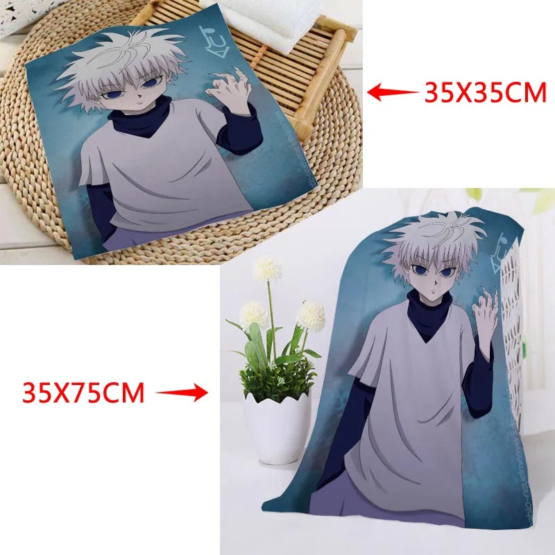 Пользовательские HUNTER×HUNTER печать полотенца s квадратные прямоугольные полотенца Размер 35x35 см 35x75 см хлопок полотенце для лица Ткань Пользовательский логотип - Цвет: 8