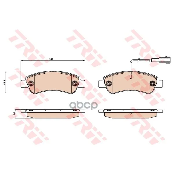 Колодки Тормозные Fiat Ducato(250) 07-/Citroen Jumper 06- Задние Trw/Lucas Gdb2068 TRW/Lucas арт. GDB2068