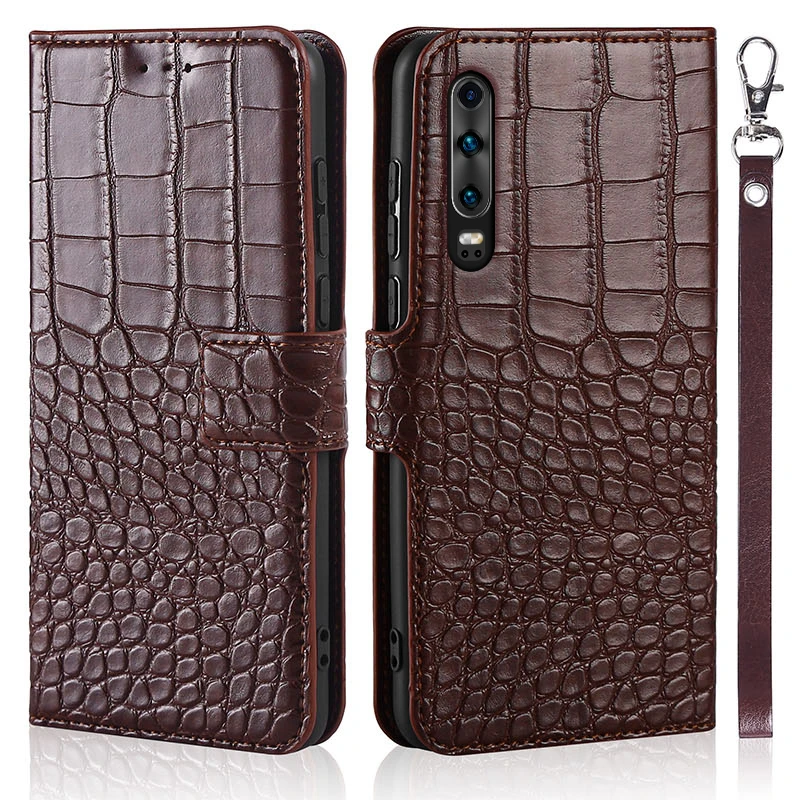 

Magnetic Leather Case Crocodile Texture For Huawei p30 Case Flip Leather Luxury Wallet Magnetic Flip Cove Cases