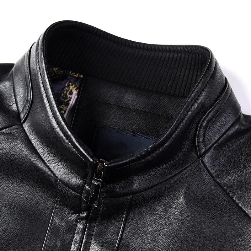 Flash Sale 2019  Men's Spring Stand collar Casual PU Jacket Slim fit Casual Coat Men's Brand Clothing Fashion Coats Male Biker Outerwear