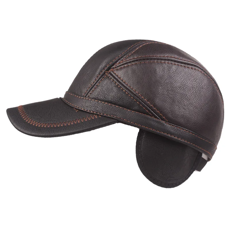 RoxCober бейсбольная кепка высокого качества из искусственной кожи, осенне-зимняя теплая шапка-ушанка, Спортивная повседневная Кепка для мужчин и женщин