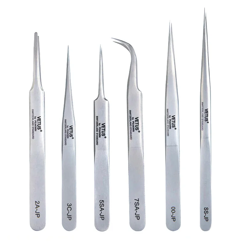 

VETUS Hyperfine Tweezers High Precision Sharp Pointed JP Series Stainless Steel Tweezers Special For Mobile Phone Repair Tools