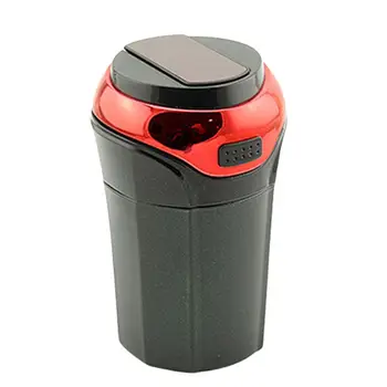 

1PC Car LED Light Ashtray Car Cigarette Ash Holder Auto Accessories with Detachable Lighter (Black and Red)