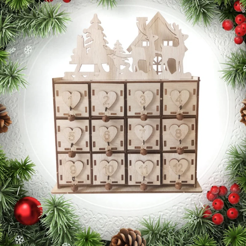 

Christmas Calendar 1-12 Wooden Christmas Advent Calendar Gift Tags Number Home Party Christmas Decorations Advent Calendar