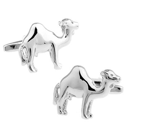 Верблюжьи запонки для мужчин животный дизайн качественный латунный материал серебряные цветные запонки оптом и в розницу