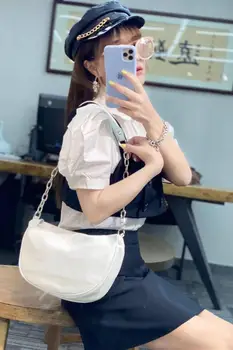 

solid color casual genuine leather women shell flap bags chain shoulder bag glazed soft leather crossbody bags ladies