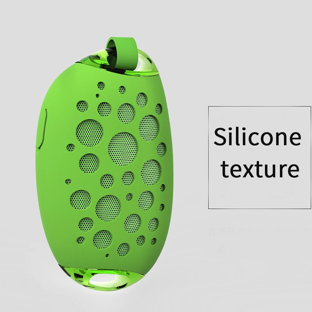 Green Сабвуфер аудио Bluetooth динамик Громкая связь вызов Домашняя мини Музыка громкий динамик беспроводной водонепроницаемый крюк портативный открытый стерео - Цвет: Green