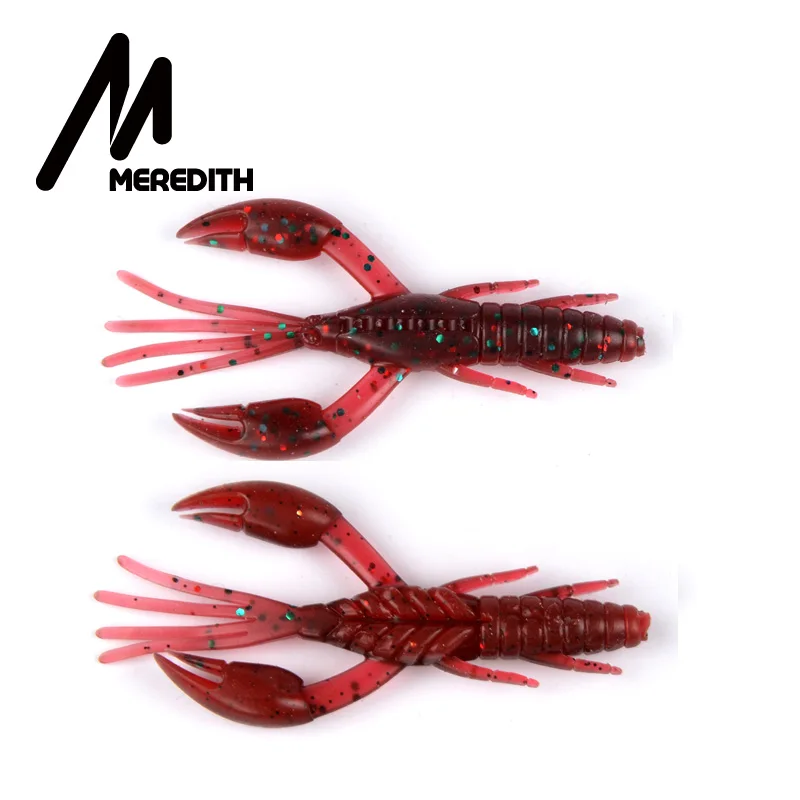 MEREDITH DoliveCraw 20 шт. мягкие приманки силиконовые приманки червь 50 мм 2 г рыболовные приманки привлекательные креветки воблер джиг Вертлюг бас Рыбалка - Цвет: A
