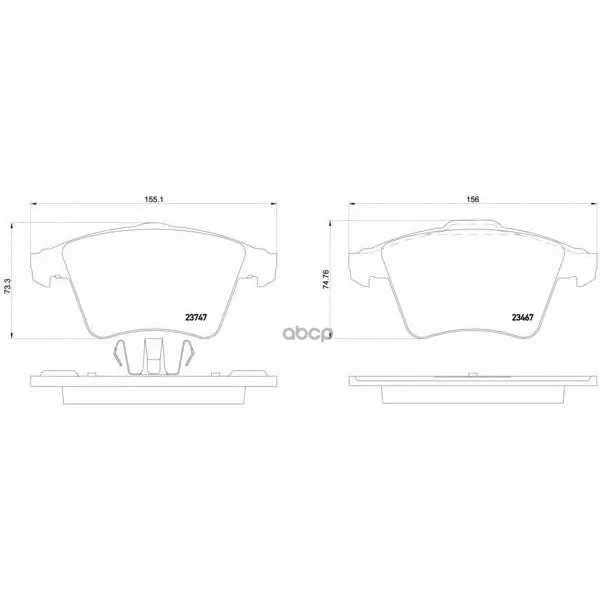 2374702_колодки Дисковые Передние! Vw T5/Multivan 2.0/3.2/1.9tdi/2.5tdi 03 Textar 2374702 Textar арт. 2374702