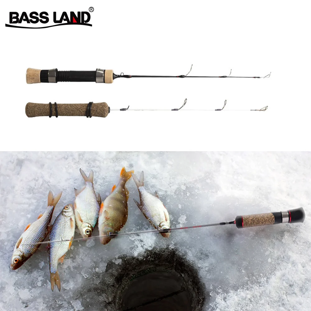 

Bassland Ice Fishing Spining Rod Winter One Section Carbon Ultra light 41cm 50m 56cm Eva Handle ML M MH L Action Ponds Fishing