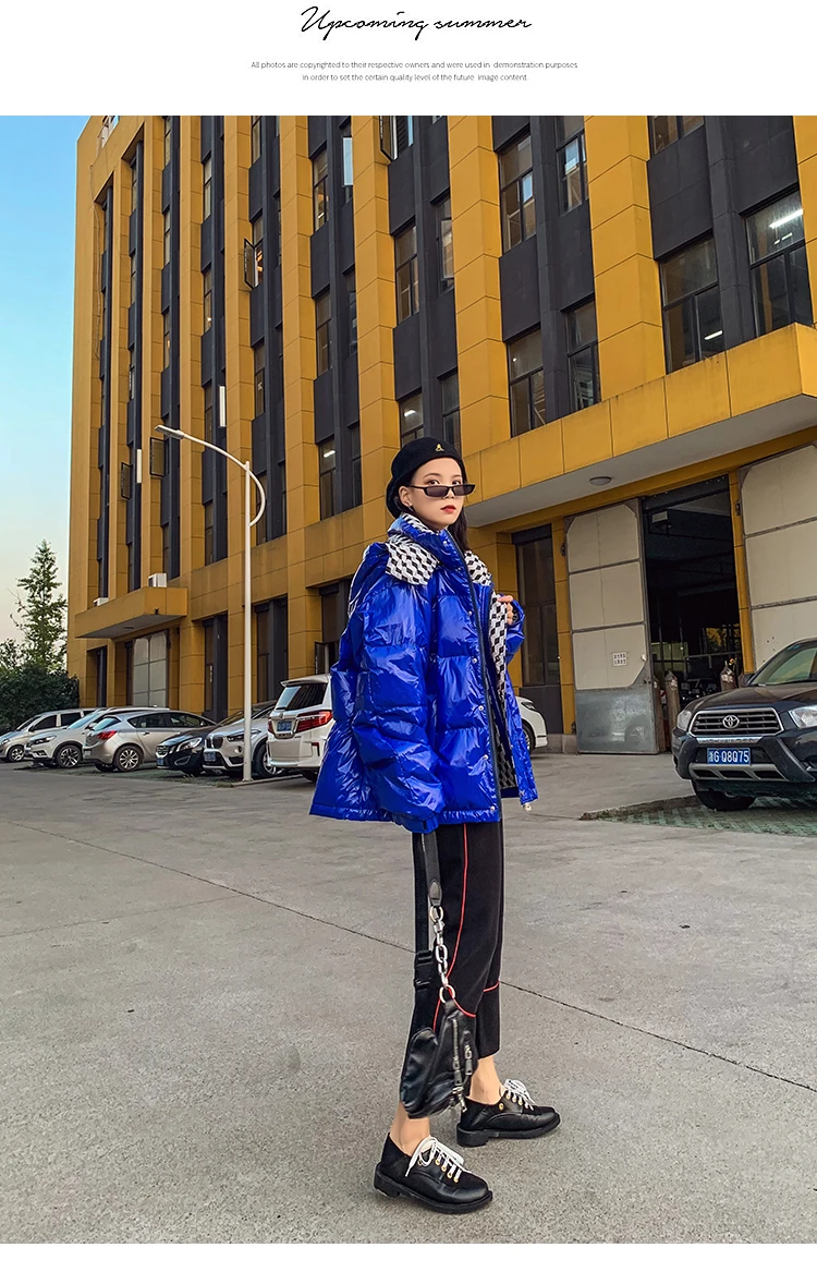 Fashion Streetwear Cotton wadded jacket Hooded Parka Winter jacket women Loose Thick warm Outerwear Female Plus size Cotton Coat