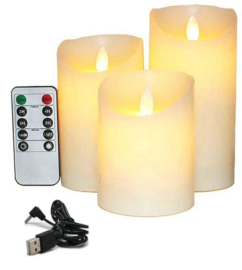 Usb Rechargeable Paraffin Candles Flickering Usb Flickering Led