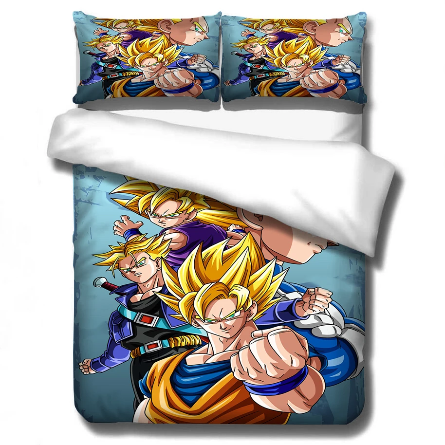 Dragon Ball Z Комплект постельного белья, пододеяльник, наволочки, мультяшный аниме Dragon Ball, Комплект постельного белья, s постельное белье(без простыни - Цвет: 15