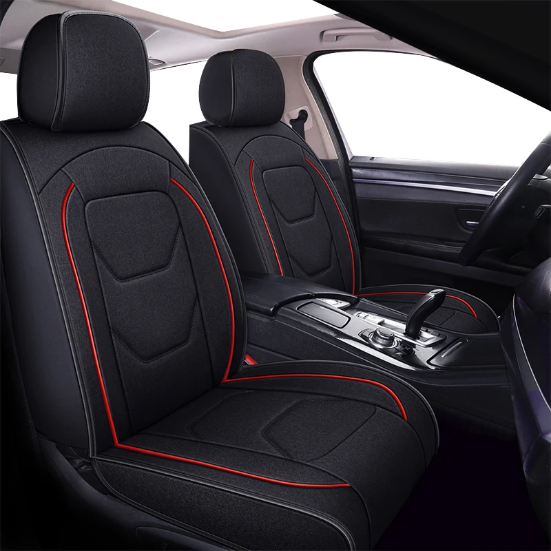 Negro-rojo 3d efecto cubierta de asiento para suzuki Ignis conductor funda del asiento 