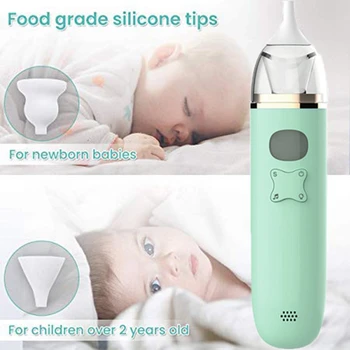 

Baby Nasal Inhaler Battery Operated Nasal Vacuum Cleaner Strong Inhalation, LCD Sn, Music, Safety and Hygiene, Suitable for