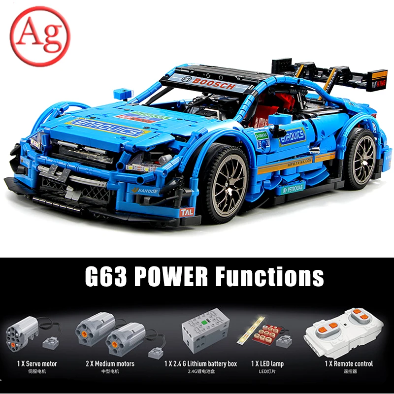 

MOC-6687 AMG C63 APP Racing Car RC Motor Power Function Compatible Legoed Technic Sport Car Set Building Block Brick Toy 1989Pcs