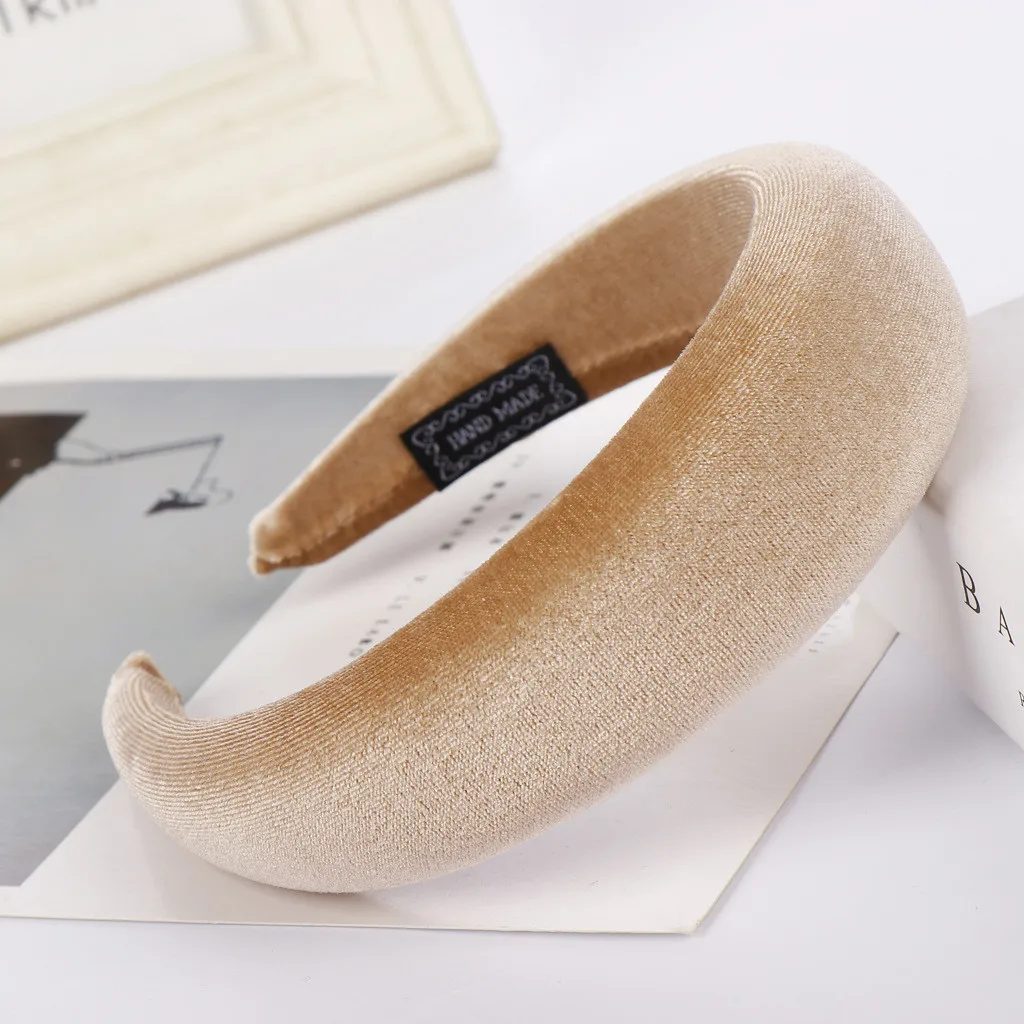 Конфетные женские толстые губки ободок бархат Винтаж головная повязка леди обручи широкие обручи для волос женские повязки на голову корейские девушки аксессуары для волос