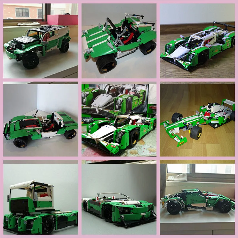 20003 серии RSR Technic 24 часа Гоночная машина 1219 шт строительные блоки кирпичи игрушки совместимы с 42039