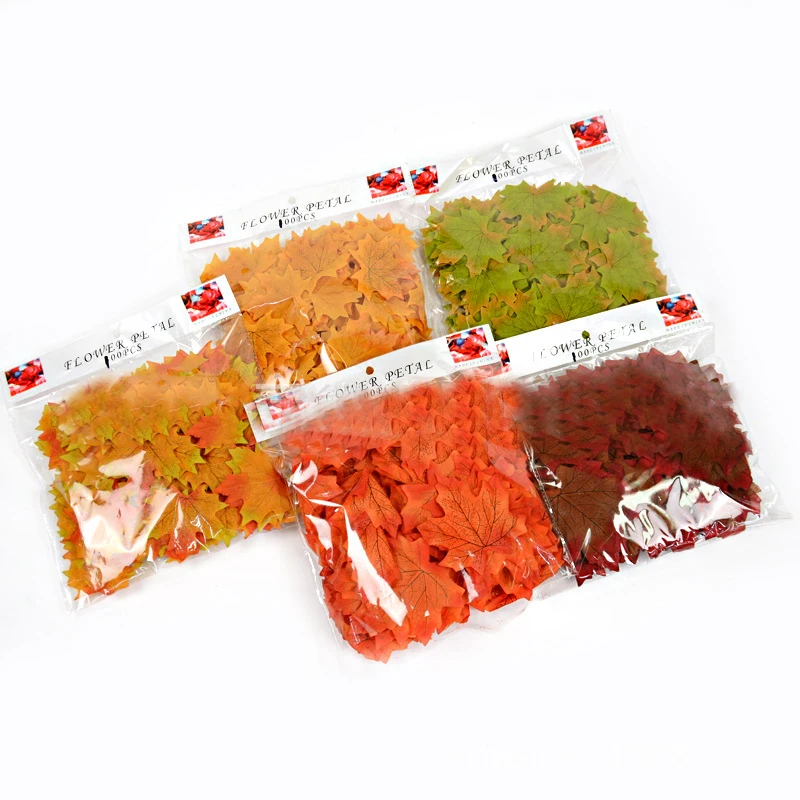 100 шт. разноцветные кленовые листья для украшения|leaf metal|cloth braceletleaf health |