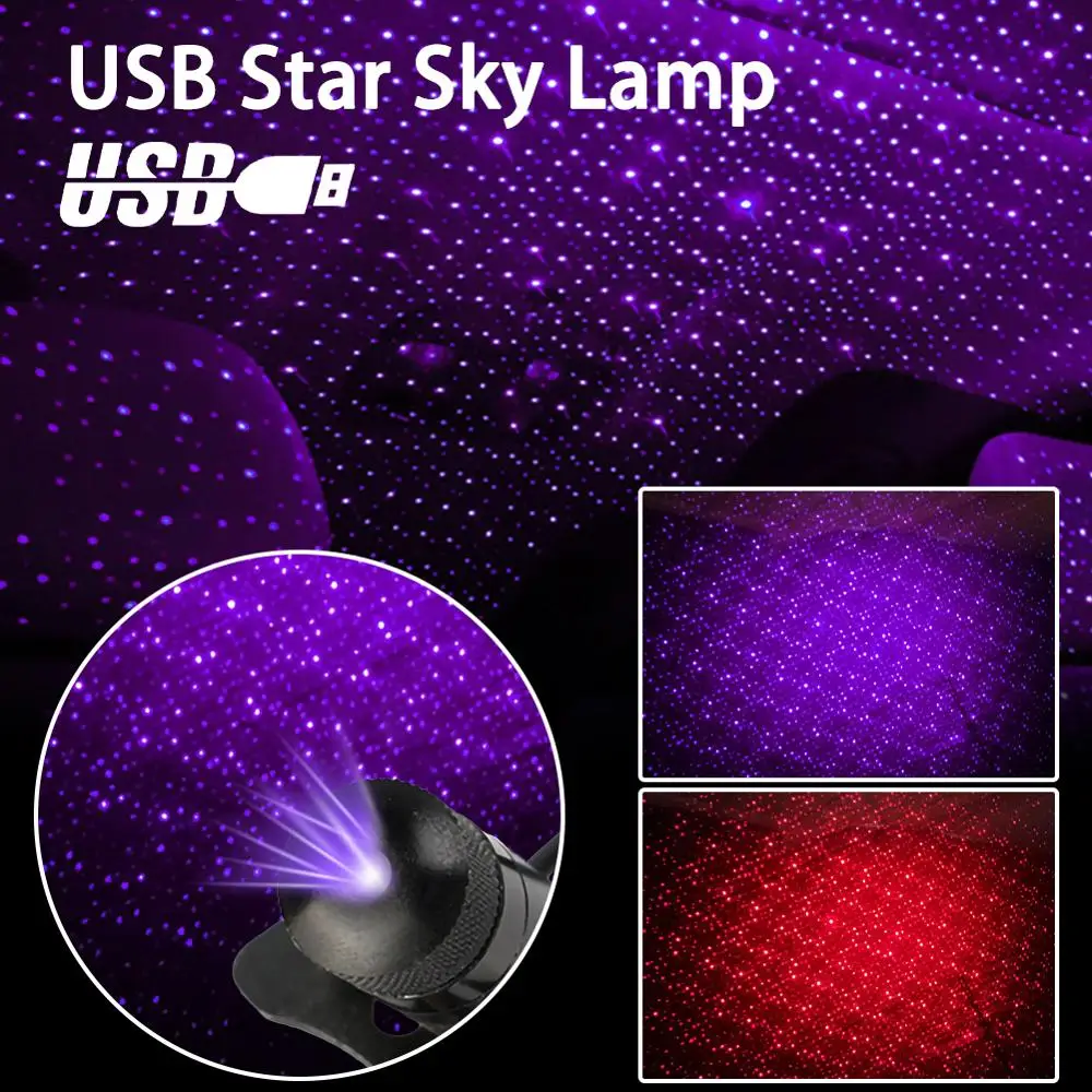 Автомобильный USB светодиодный атмосферный светильник для автомобиля DJ RGB