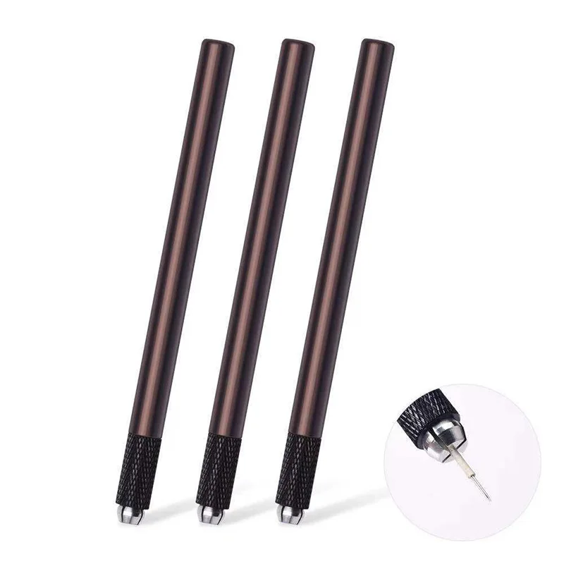 

1Pcs Microblading Tattoo Machine Tools Tattoo Permanent Tattoo Eyebrow Makeup Brown Manual Pen Handle Eyelash Mini Manual Tools