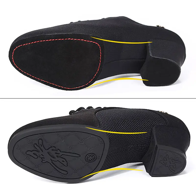 Latin Ballroom Dance Shoes Women Tango Jazz Salsa Dancing High Heels Training Shoe Girls Ladies Modern Social Dance Sneakers