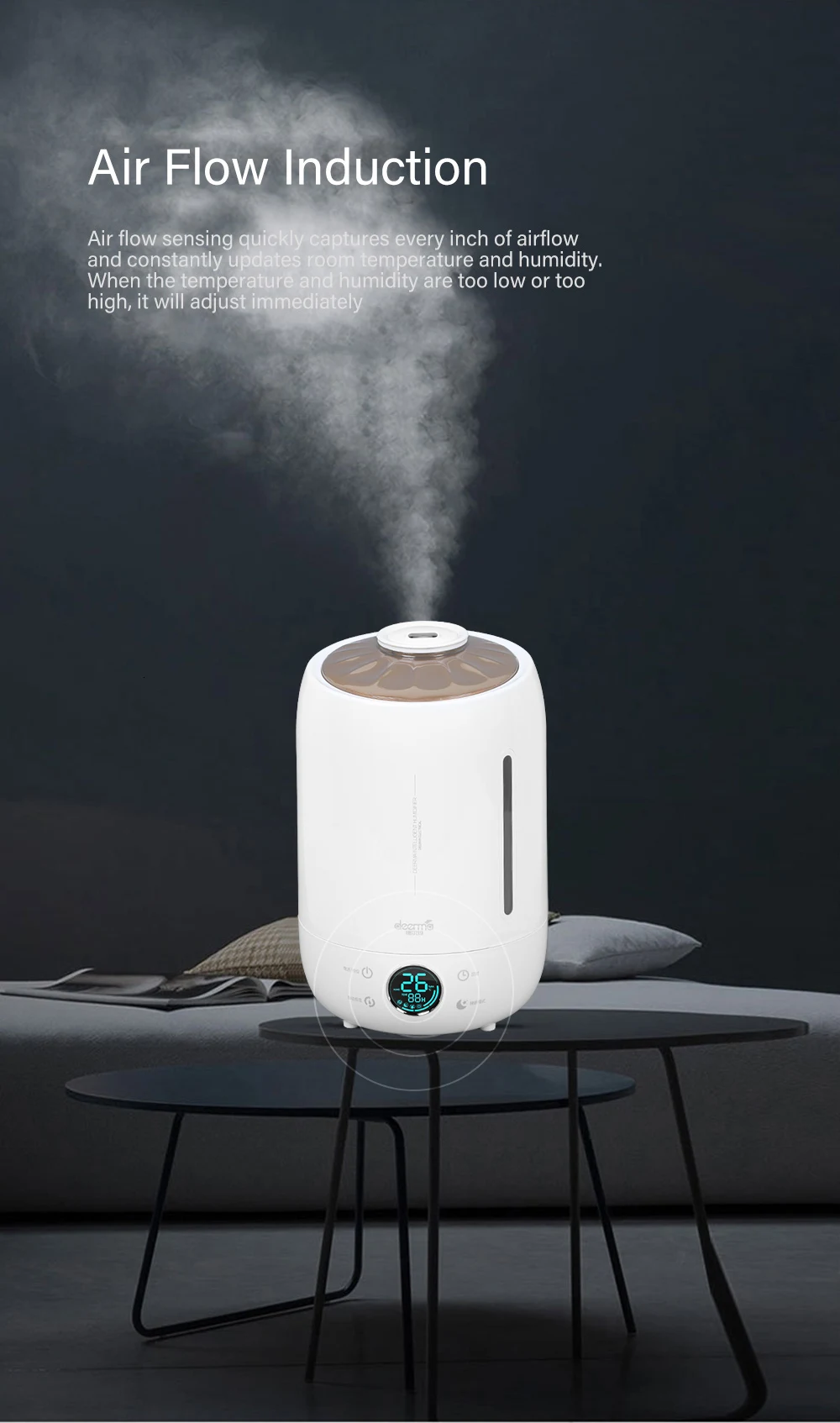 Deerma umidificador de ar ultra sônica névoa