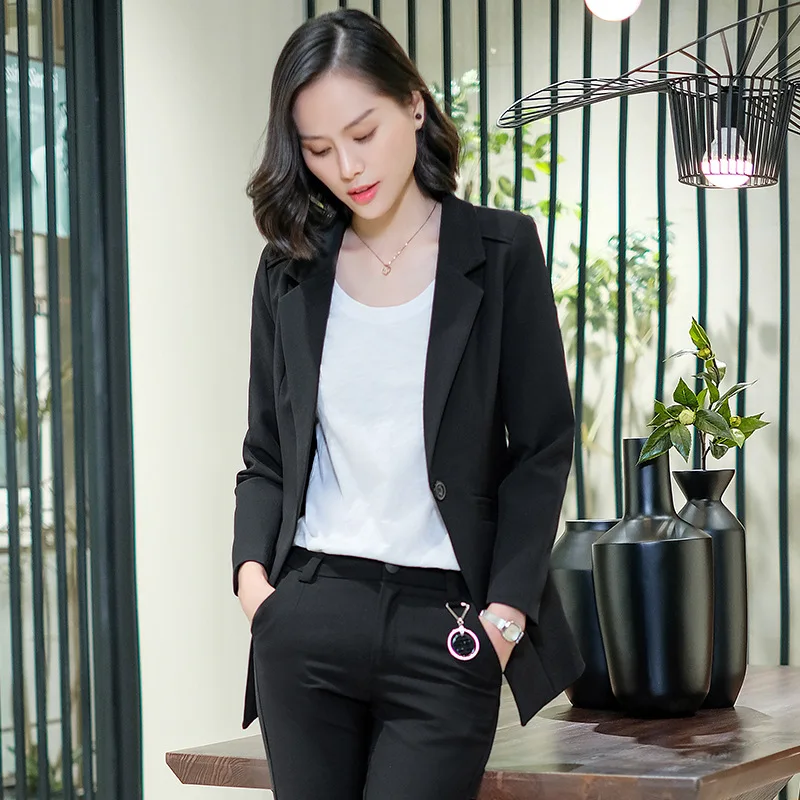 

Autumn And Winter New Products Large Size Women's Slim Fit Versitile Fashion Commuting One-Button Solid Color Elegant Long Sleev