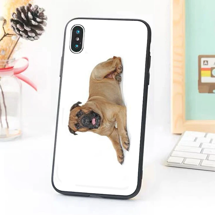 

Bernandez 5 5S SE 6 6S Soft TPU Rubber phone case cover for iPhone 7 8 plus X Xs Max XR Bullmastiff Dog