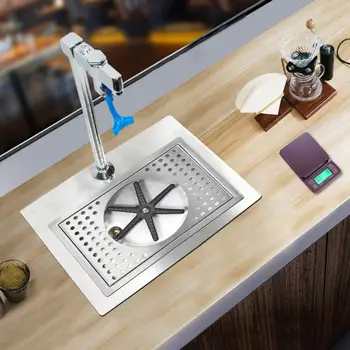 

suitable for most taps G1/2in Stainless Steel Automatic Cup Washer Cleaner Glass Rinser for Bar Coffee Shop Use Faucet