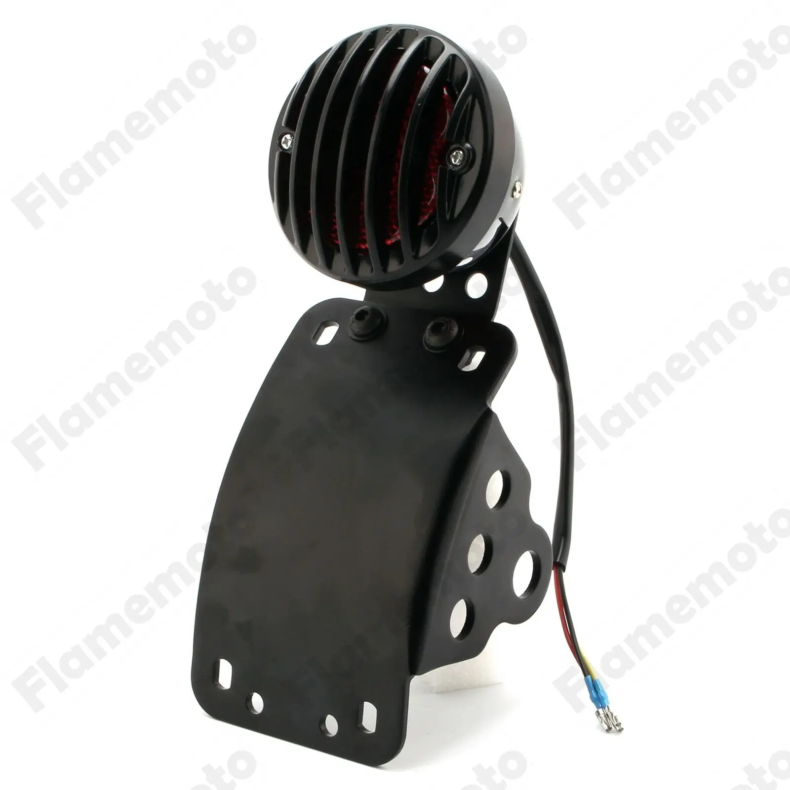 buy Motorcycle Tail Light Brake License Plate Lights Axle Side Mount Bracket Holder Taillight For Harley Bobber Chopper Custom Bikes